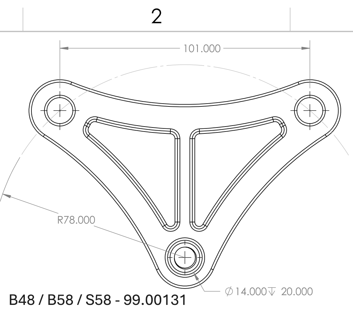 B48 / B58 / S58 - AC Delete Pulley