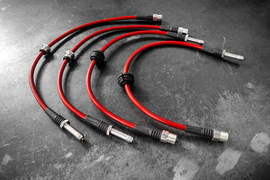 E46 M3 Stainless Steel Complete 4 Brake Line Kit - DOT Compliant
