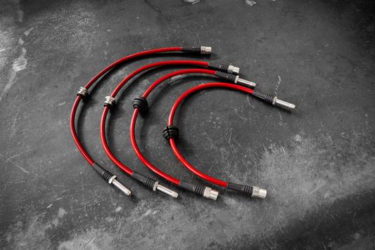E46 M3 Stainless Steel Complete 4 Brake Line Kit - DOT Compliant