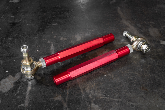 E30/E36 Extended Adjustable Tie Rods - For E46 control arm conversion