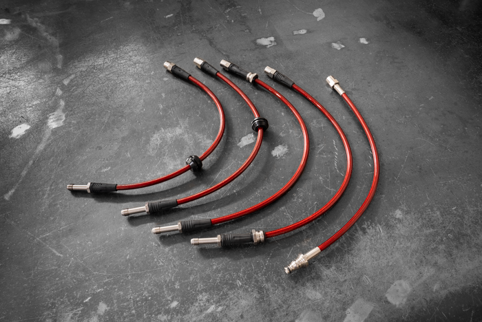 E46 (Non-M) Stainless Steel Complete 4 Brake Line Kit - DOT Compliant