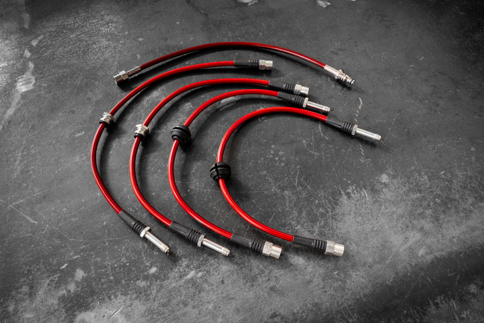 E46 M3 Stainless Steel Complete 4 Brake Line Kit - DOT Compliant