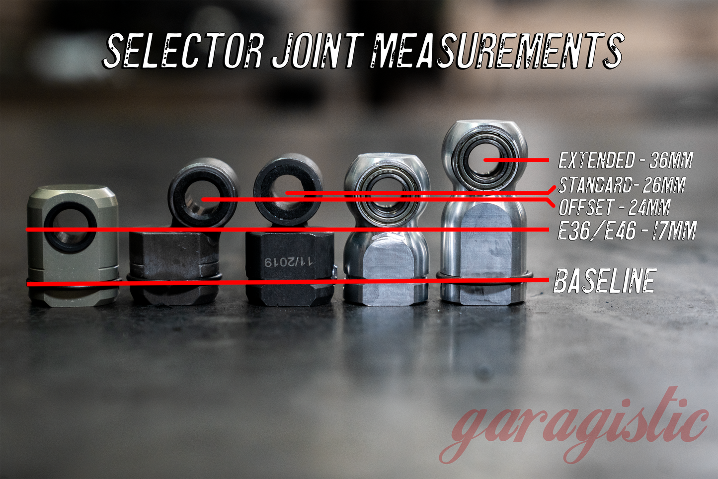 Garagistic Late Model Selector Joint - E36, E46, E34, E39, E60, Z4, G80, E92, E82 - 25117580281
