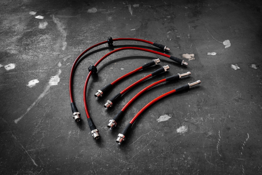 BMW E9X M3 / E8X 1M Stainless Steel Complete 6 Brake Line Kit - DOT Compliant